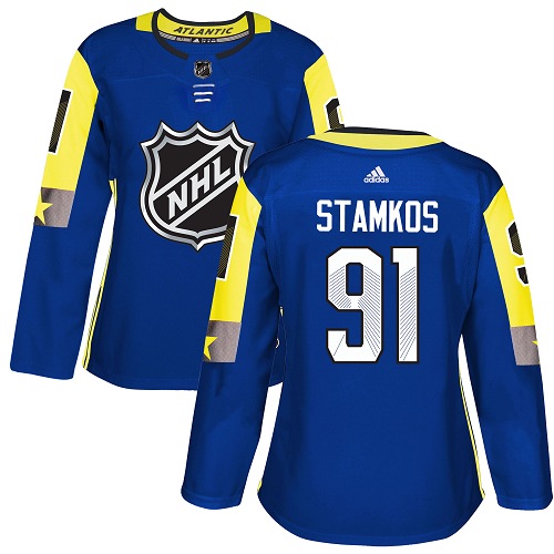 Adidas Tampa Bay Lightning #91 Steven Stamkos Royal 2018 All-Star Atlantic Division Authentic Women's Stitched NHL Jersey