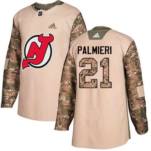 Adidas New Jersey Devils #21 Kyle Palmieri Camo Authentic 2017 Veterans Day Stitched Youth NHL Jersey