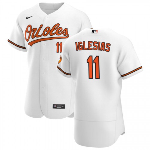 Baltimore Orioles #11 Jose Iglesias Men's Nike White Home 2020 Authentic Player MLB Jersey