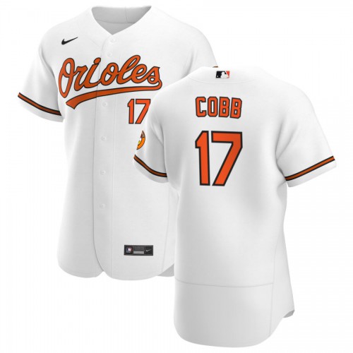 Baltimore Orioles #17 Alex Cobb Men's Nike White Home 2020 Authentic Player MLB Jersey