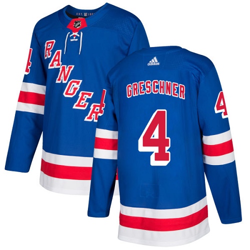 Adidas New York Rangers #4 Ron Greschner Royal Blue Home Authentic Stitched NHL Jersey