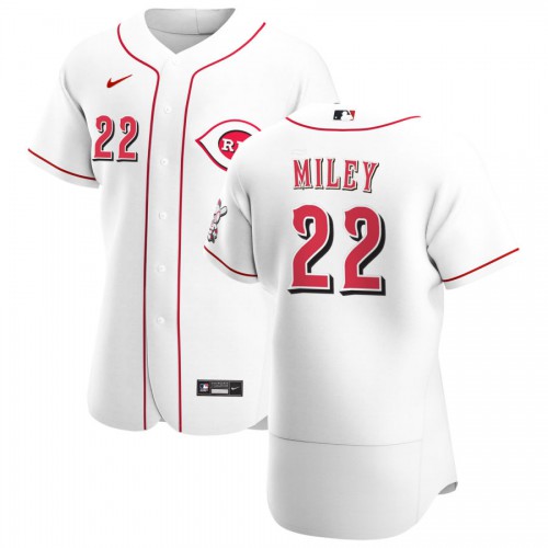 Cincinnati Reds #22 Wade Miley Men's Nike White Home 2020 Authentic Player MLB Jersey