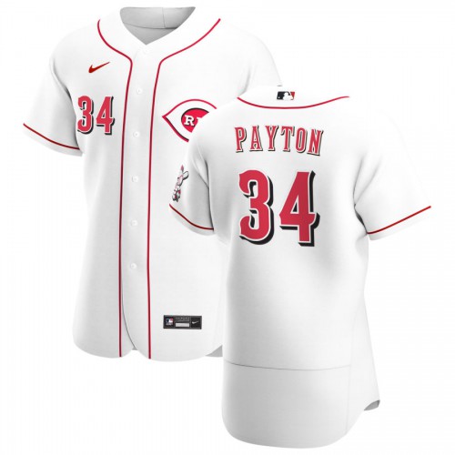 Cincinnati Reds #34 Mark Payton Men's Nike White Home 2020 Authentic Player MLB Jersey