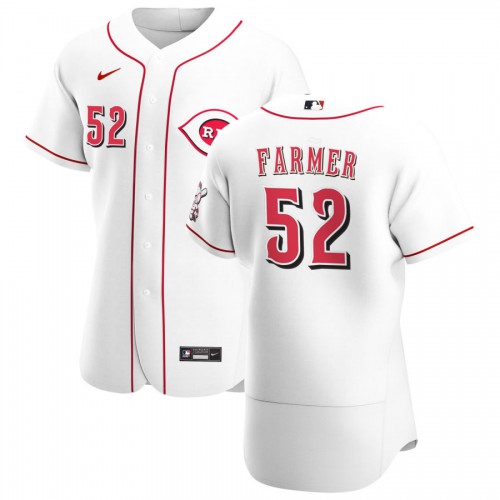 Cincinnati Reds #52 Kyle Farmer Men's Nike White Home 2020 Authentic Player MLB Jersey
