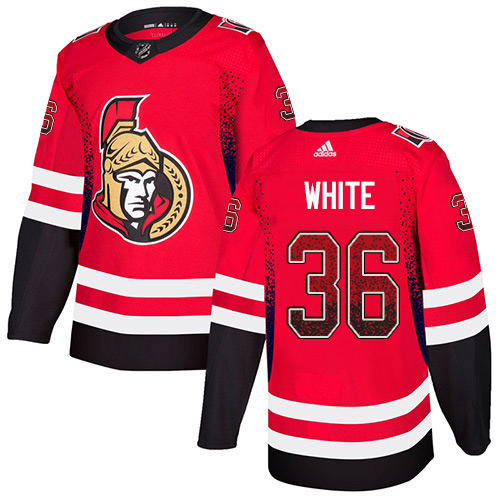 Adidas Ottawa Senators #36 Colin White Red Home Authentic Drift Fashion Stitched NHL Jersey