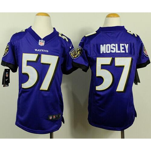Nike Baltimore Ravens #57 C.J. Mosley Purple Team Color Youth Stitched NFL New Elite Jersey