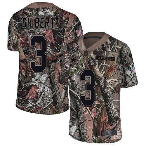 Nike Dallas Cowboys #3 Garrett Gilbert Camo Men's Stitched NFL Limited Rush Realtree Jersey
