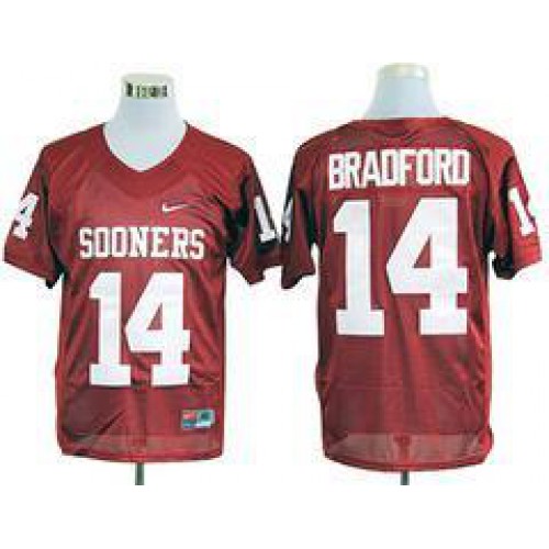 Oklahoma Sooners 14 Sam Bradford Red College Football NCAA Jersey
