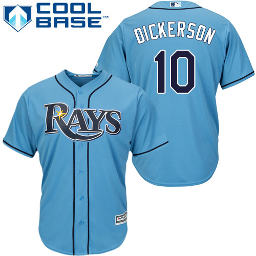 Tampa Bay Rays #10 Corey Dickerson Light Blue Cool Base Stitched Youth MLB Jersey