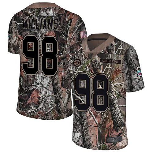 Nike Pittsburgh Steelers #98 Vince Williams Camo Youth Stitched NFL Limited Rush Realtree Jersey
