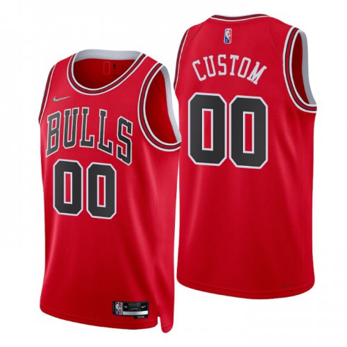 Nike Bulls Custom Red Men's 2021-22 NBA 75th Anniversary Diamond ...