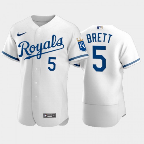 Kansas City Kansas City Royals #5 George Brett Men's Nike Game Replica 2022 City Connect White Jersey Men's