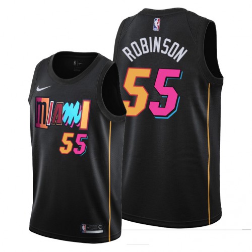 Miami Miami Heat #55 Duncan Robinson Women's 2021-22 City Edition Black NBA Jersey Womens